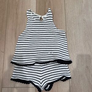 Girls Classy Summer Knit Tank and Shorts